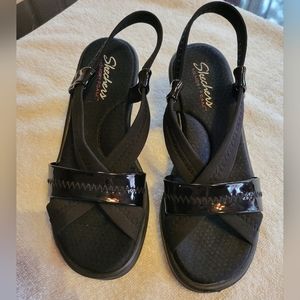 Skechers slingback with wedge heel, women size 9